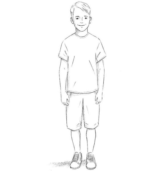 Человек рисунок карандашом лёгкие в полный рост