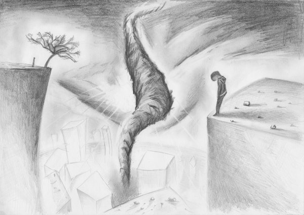 Ветер рисунок карандашом