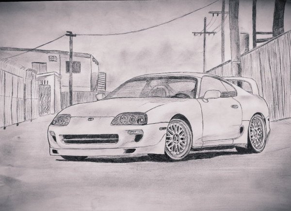 Раскраска Toyota Supra a80