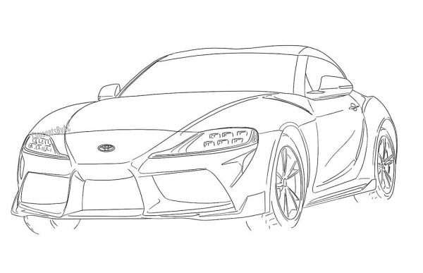 Раскраска Тойота Супра 2020