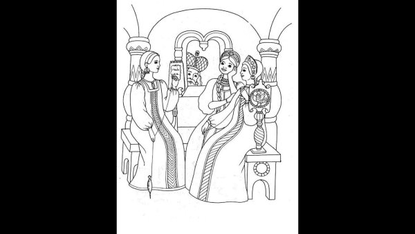 Рисунки к сказке Пушкина о рыбаке и рыбке