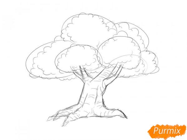 Сказочное дерево раскраска для детей