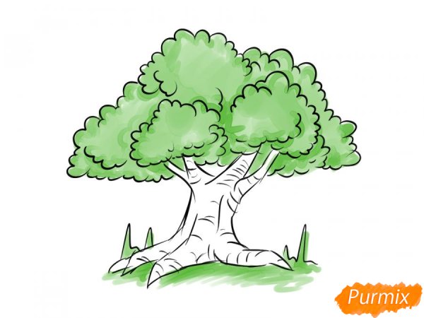 Дерево рисунок легкий