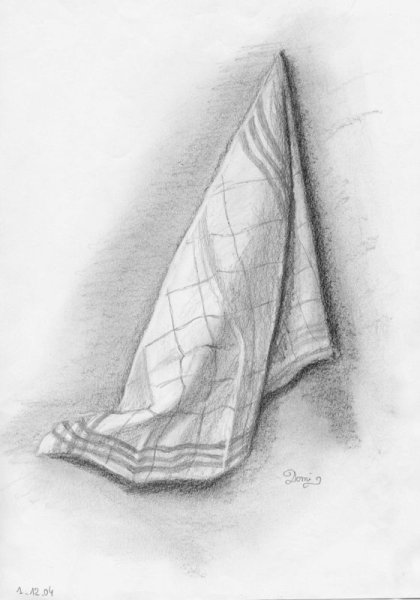 Драпировка карандашом