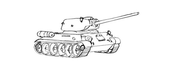 Рисунок танка т-34-85 карандашом