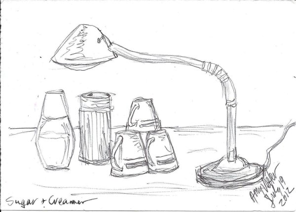 Настольная лампа поэтапное рисование