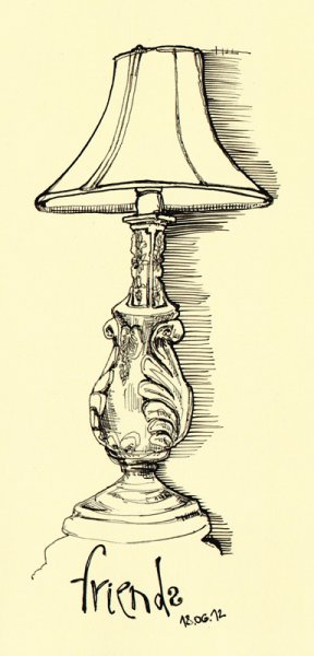 Настольная лампа набросок