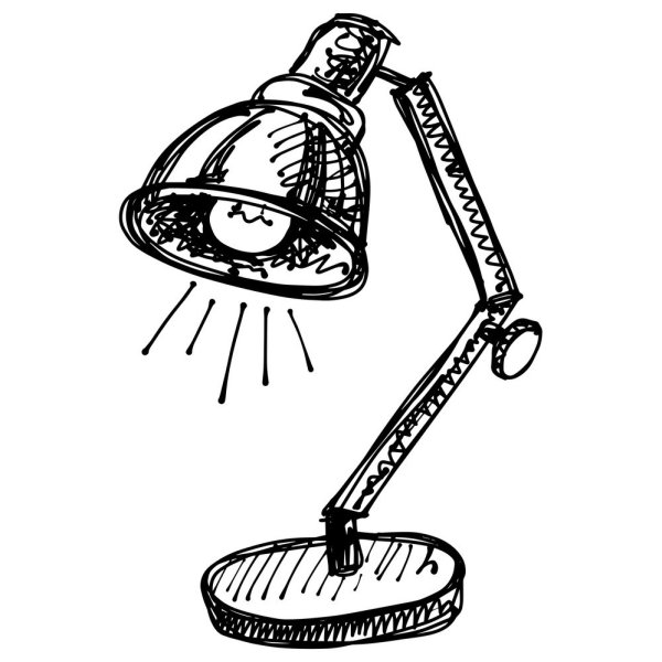 Настольная лампа набросок
