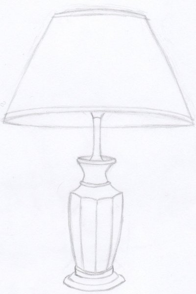 Настольная лампа зарисовка