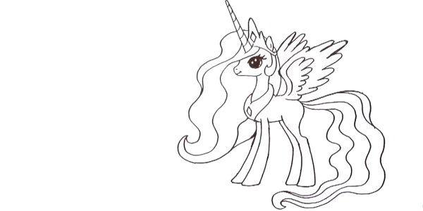 Нарисовать единорога карандашом