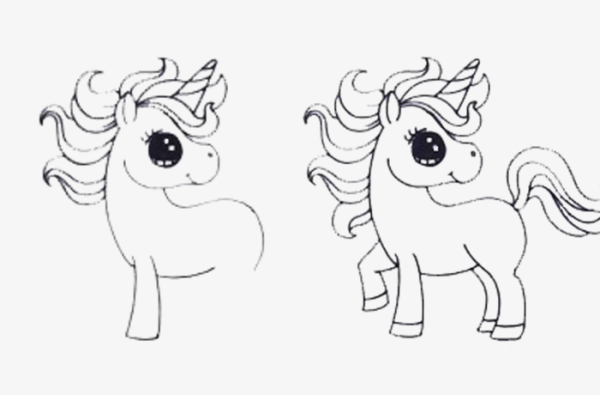 Единорог рисунок для срисовки карандашом