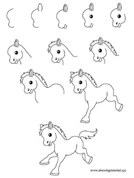 Единорог карандашом