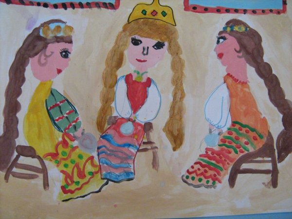 Три девицы рисунок