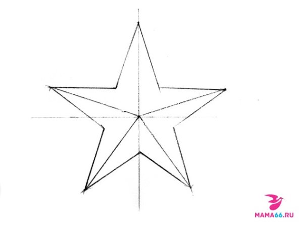 Звезда для срисовки на 23 февраля