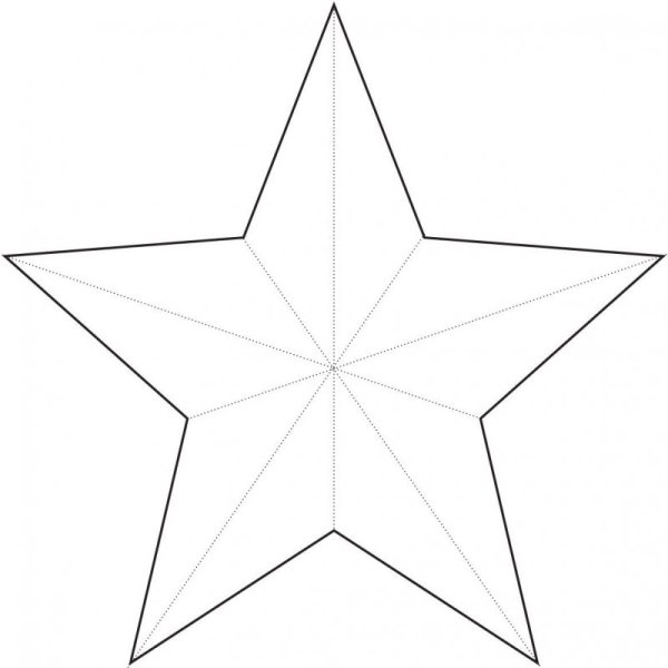 Трафарет для вырезания звезд