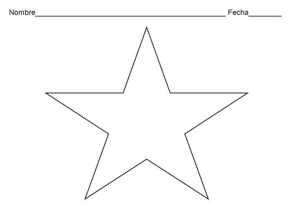 Пятиконечная звезда трафарет