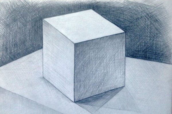 Куб карандашом