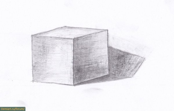Куб рисование объемных тел