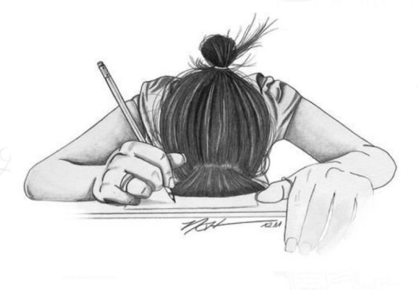 Классные рисунки девушек карандашом