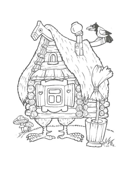 Избушка бабы яги контур