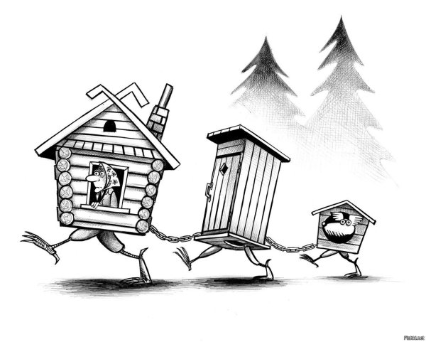 Избушка на курьих ножках рисунок