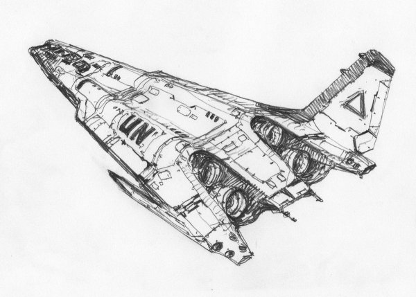 Зарисовки космического корабля