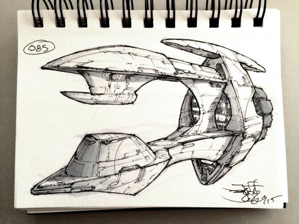 Зарисовки космического корабля