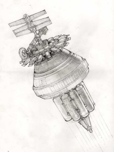 Зарисовки космического корабля