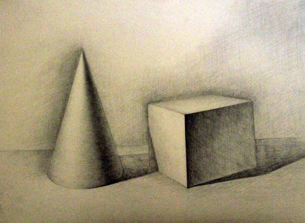 Рисование геометрических фигур карандашом