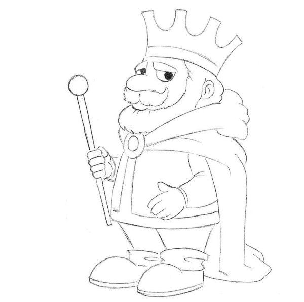 Король раскраска для детей