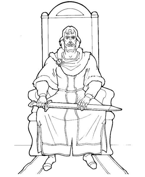 Король раскраска для детей