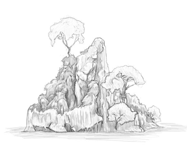 Остров карандашом