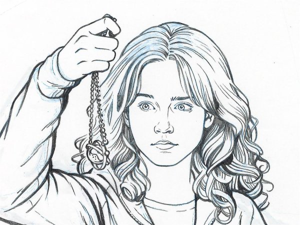 Портрет Эммы Уотсон цветной