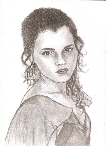 Портрет Гермионы Грейнджер карандашом