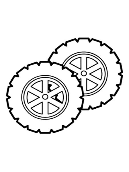 Раскраска колесо машины