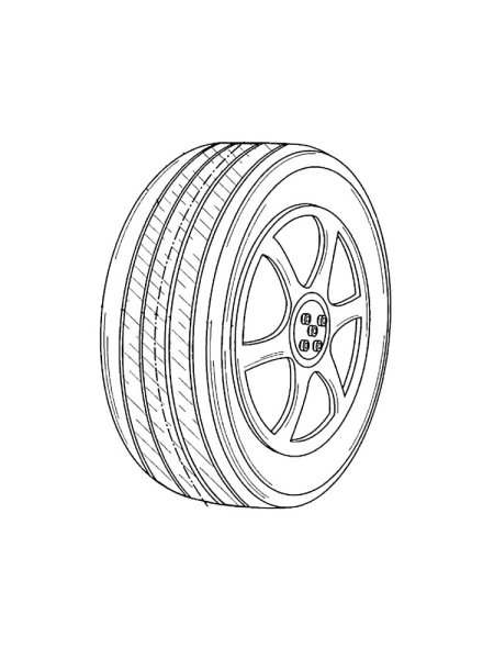 Шина раскраска для детей