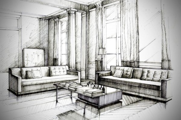 Интерьер карандашом