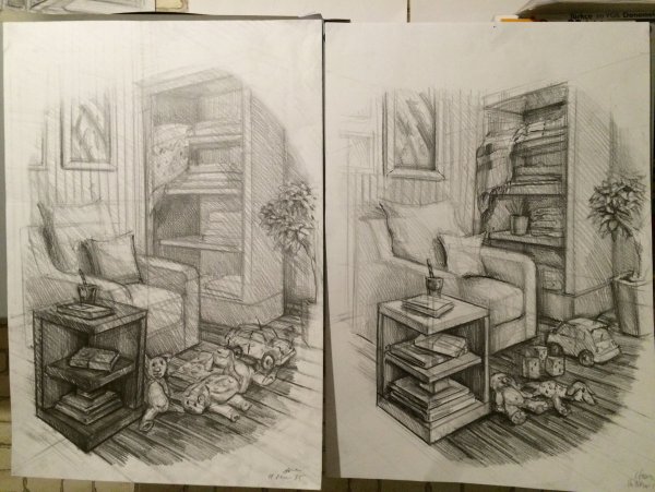 Наброски интерьера