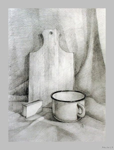 Натюрморт рисунок карандашом