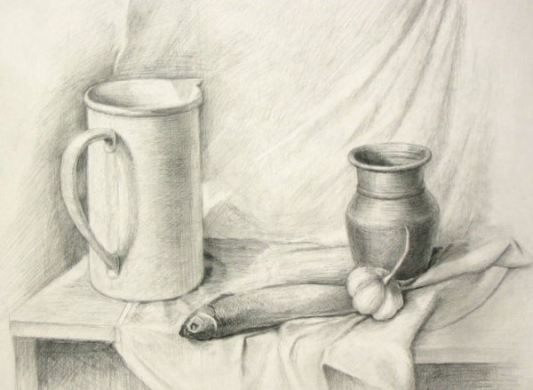 Гризайль Академический натюрморт