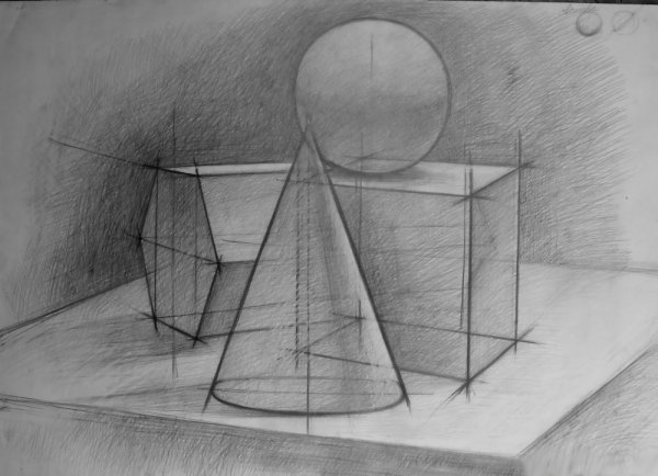 Линейно конструктивный Академический рисунок