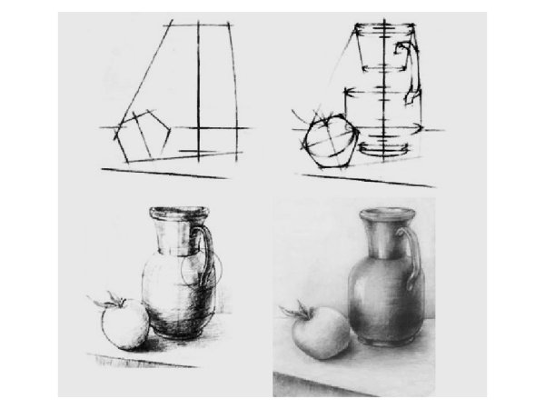 Академический рисунок натюрморта Строгановка
