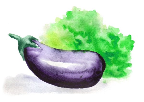 Овощи рисунок акварелью