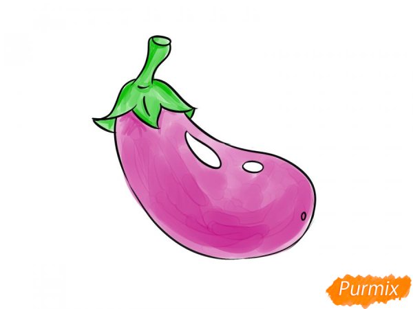 Раскраска овощи баклажан