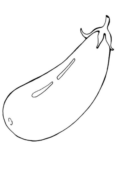 Баклажан раскраска для детей