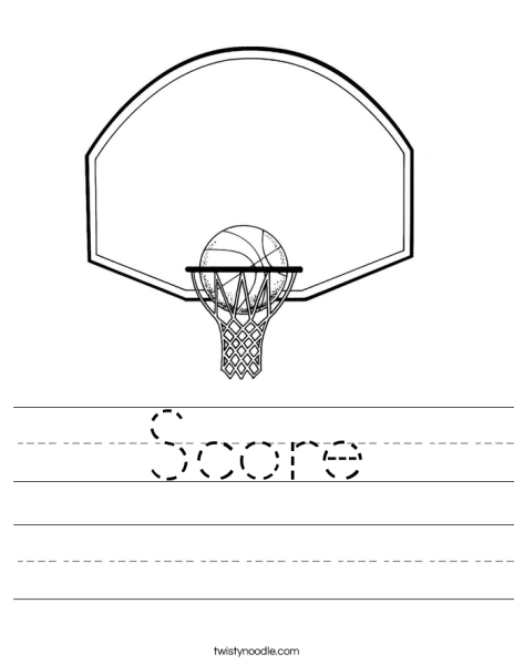 Баскетбольное кольцо трафарет