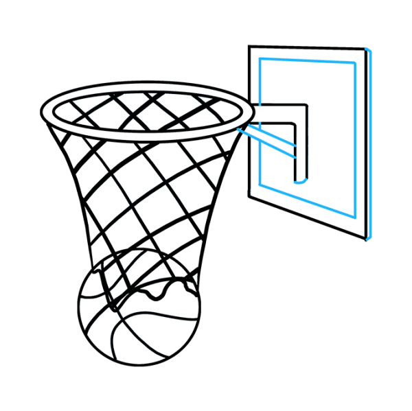 Баскетбольное кольцо нарисовать