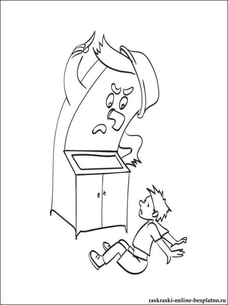 Корней Чуковский Мойдодыр раскраска