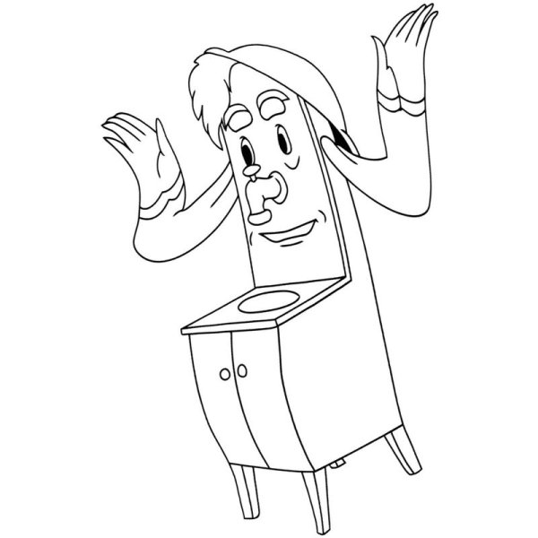 Сказки Чуковского раскраски Мойдодыр