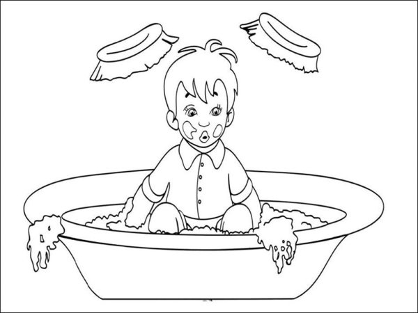 Раскраска Мойдодыр